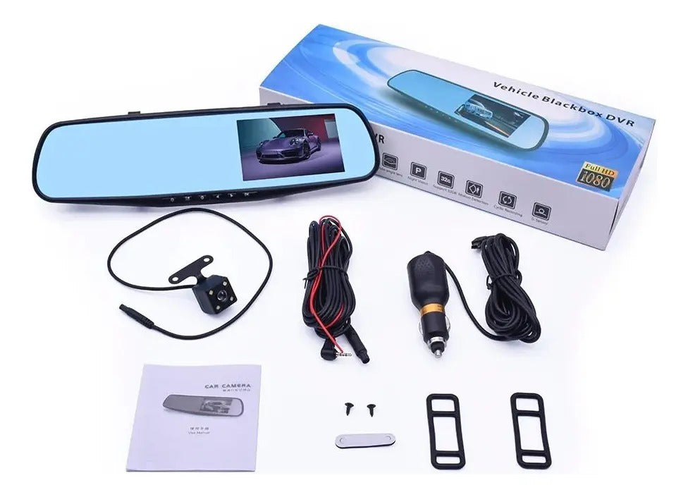 DriveGuard 360 Pro – Retrovisor Inteligente con Cámara Dual